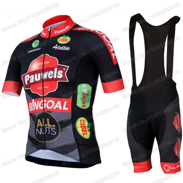 BINGOAL-Conjunto de Jersey de ciclismo para hombre, ropa de ciclismo Pauwels Sauces, camisetas para bicicleta de carretera, pantalones cortos con pechera, Maillot y Culotte de montaña, 2022