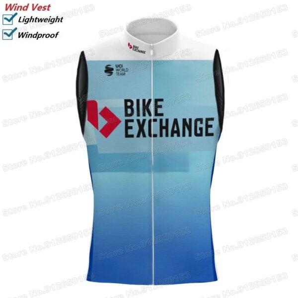 2022 Bike Exchange Ciclismo Chaleco a prueba de viento carrera Chaleco de viento Ciclismo de Carretera Jersey sin mangas cortavientos MTB Chaleco Ciclismo Maillot