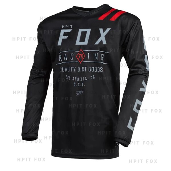 HPIT FOX-camisetas para descenso de hombre, camisetas para bicicleta de montaña, MTB, ropa deportiva para motocicleta todoterreno DH, ropa deportiva para carreras, 2022