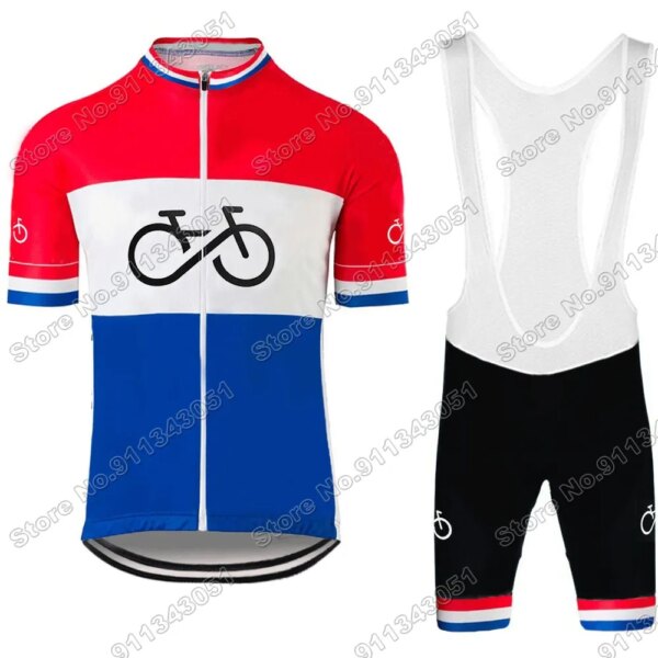 Conjunto de Jersey de ciclismo del equipo nacional de los Países Bajos para hombre, ropa de ciclismo, traje para bicicleta de carretera, camisetas y pantalones cortos con pechera, 2022