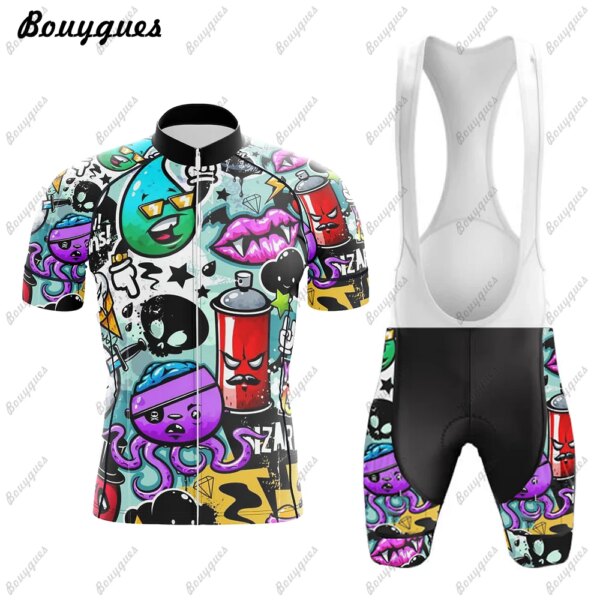 Maillot de ciclismo con dibujos animados para hombre, conjunto de Jersey de ciclismo, transpirable, equipo de carreras deporte, novedad de 2022