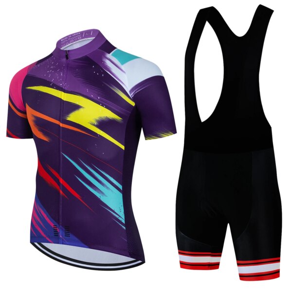 Conjunto de Ciclismo para hombre, Jersey de manga corta, Kit de ropa para Ciclismo de montaña, Maillot de triatlón, novedad de 2022