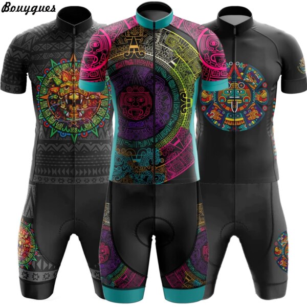 Conjunto de Jersey de Ciclismo de manga corta para hombre, ropa para Bicicleta a prueba de viento, transpirable, conjunto de ropa para Bicicleta deportiva al aire libre, novedad de 2022