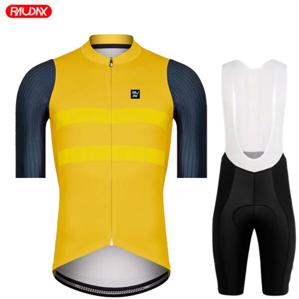 RAUDAX-Camiseta de manga corta para ciclismo, Ropa para deportes al aire libre, Uniforme para Ciclismo de montaña, conjuntos de Maillot de Ciclismo, 2022