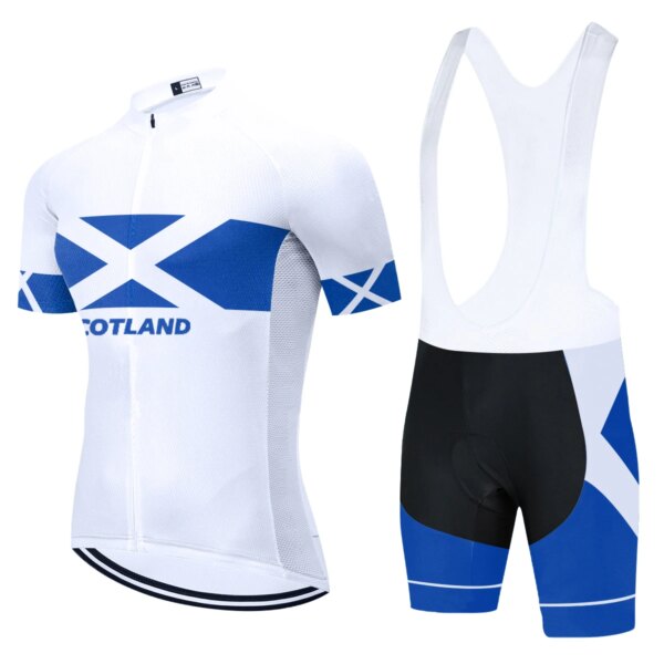 2022 equipo Escocia Ciclismo Jersey 20D Gel bicicleta pantalones cortos traje MTB Ropa Ciclismo hombres verano Ciclismo Maillot Culotte Ropa