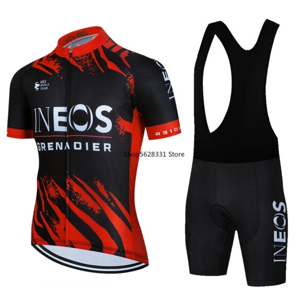 2022 Equipo INEOS Ciclismo Jerseys Ropa de bicicleta Conjuntos de gel de babero de secado rápido Ropa Ciclismo uniformes Maillot Ropa deportiva