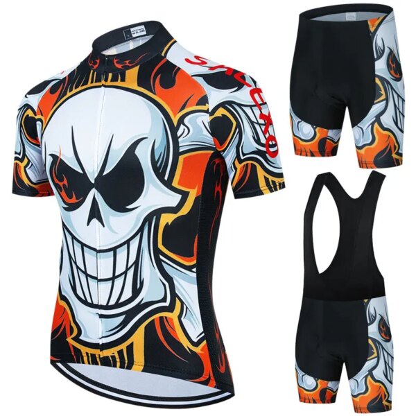 Conjunto de Jersey de Ciclismo para equipo de triatlón, bicicleta corta de manga corta, Ropa deportiva para Ciclismo de montaña, Kit de Ciclismo para Hombre 2022