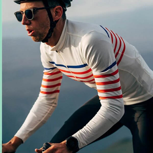 Jersey térmico de lana de manga larga para hombre, Maillot de Ciclismo, chaquetas cálidas, corte de carrera, invierno, 2022