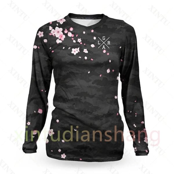 Camiseta holgada de manga larga para mujer, ropa deportiva para ciclismo de montaña Enduro, transpirable, de secado rápido, BMX DH, 2022