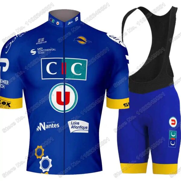 Conjunto de Jersey de ciclismo CIC U Nantes Atlantique para hombre, ropa de ciclismo del equipo francés, camisetas para bicicleta de carretera, traje, pantalones para bicicleta de montaña, 2023