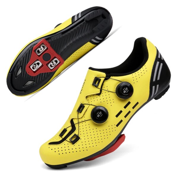 Zapatos de ciclismo de montaña de carbono para hombre y mujer, botas para bicicleta de carretera, zapatillas de deporte de velocidad con bloqueo automático, tacos SPD, calzado para bicicleta de montaña, 2023