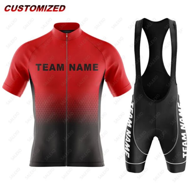 Conjunto de Jersey de Ciclismo personalizado con nombre de equipo para hombre, Ropa de Ciclismo de diseño DIY, Maillot de montaña, Ropa de Ciclismo, 2023