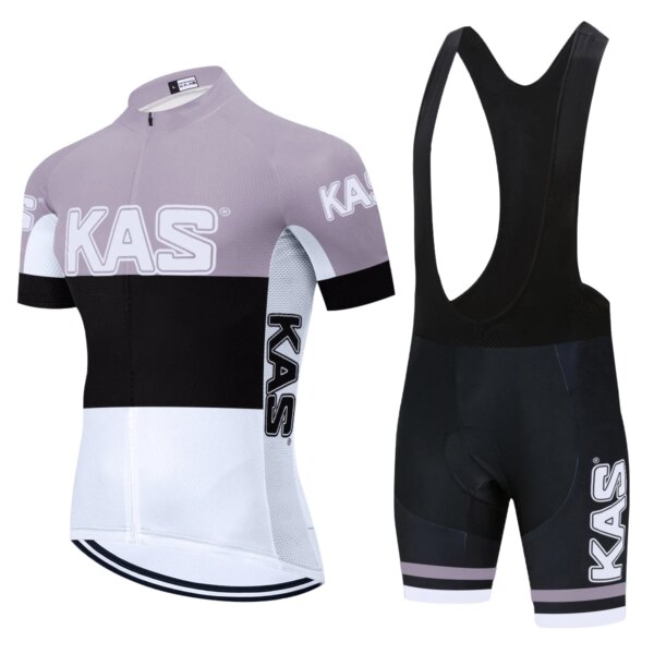 2023 KAS equipo Ciclismo Jersey 20D Gel Pad bicicleta pantalones cortos conjunto MTB Ropa Ciclismo hombres verano Ciclismo Maillot Cuissard Cyclisme Homme