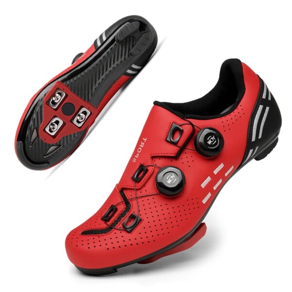 Zapatos de ciclismo para hombre y mujer, zapatillas con cierre automático, botas para bicicleta de carretera, zapatillas de Ciclismo de Velocidad de automovilismo, calzado SPD para bicicleta de montaña, 2023