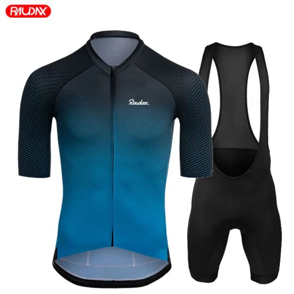 Ropa de ciclismo para hombre, Kits de ciclismo de manga corta, ropa para bicicleta de montaña transpirable, conjuntos de Jersey de Ciclismo de Carretera de carreras, verano 2023