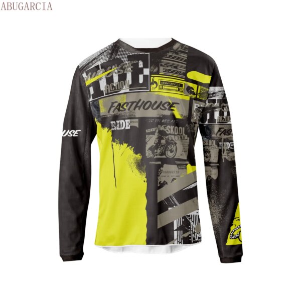 Camisetas para descenso de hombre, camisetas para bicicleta de montaña y MTB, camiseta para motocicleta todoterreno DH, ropa deportiva para Motocross, 2023