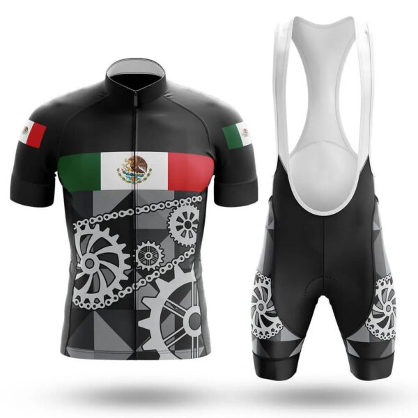 Camiseta de ciclismo para hombre, conjuntos de ciclismo transpirables y cómodos, ropa de ciclismo de manga corta para bicicleta de montaña al aire libre, verano de México, 2023