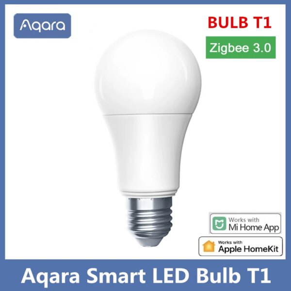 2023 nueva bombilla LED inteligente Aqara T1 Zigbee 3,0 Bluetooth E27 2700K-6500K 220-240V lámpara de casa inteligente para Xiaomi mihome Homekit