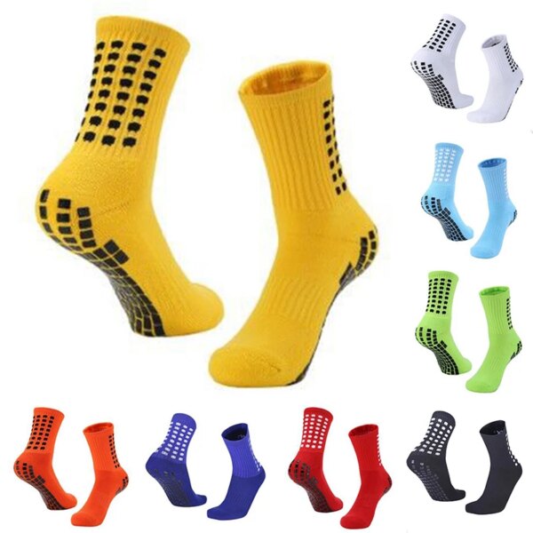 Calcetines de fútbol antideslizantes para hombre, media pantorrilla, calcetines deportivos de ciclismo, agarre de baloncesto, suela gruesa, novedad de 2023, envío gratis