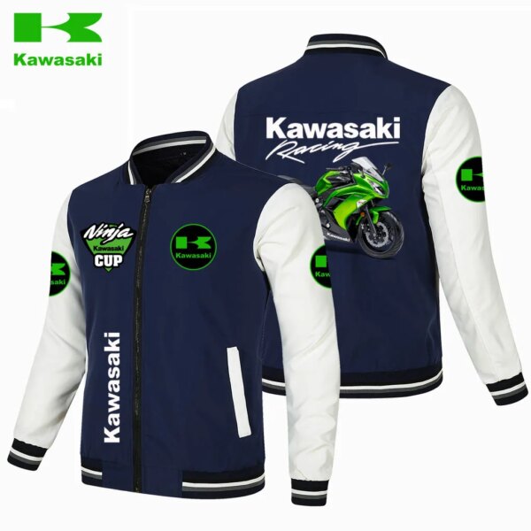 Chaqueta con logotipo de motocicleta para hombre, chaqueta de uniforme de béisbol de Hip Hop, ropa de trabajo informal de estilo callejero, chaqueta deportiva para juego de pelota, novedad de 2023