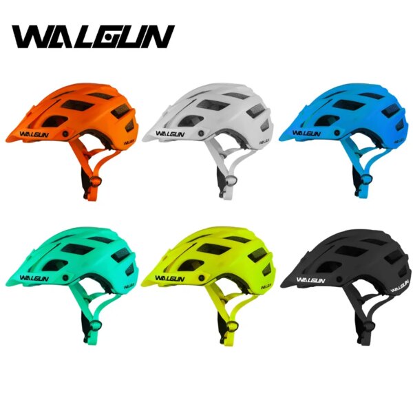 WALGUN-Casco de Ciclismo TRAIL XC, casco de bicicleta de montaña en molde, gorra de seguridad, novedad de 2023