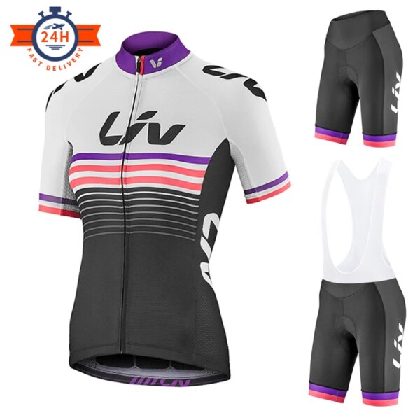 LIV-Conjunto de Ciclismo profesional para mujer, Ropa de Ciclismo de montaña, Conjunto de Jersey de Ciclismo, 2023