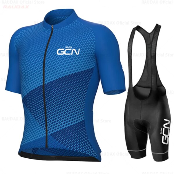 RAUDAX GCN-ropa de ciclismo para hombre, bicicleta de carretera, uniforme transpirable de manga corta, traje de bicicleta, 2023