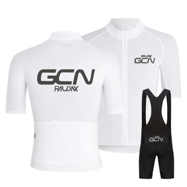 Raudax GCN-Conjunto de Ciclismo para hombre, Ropa de bicicleta transpirable, Jersey, trajes, Ropa de Ciclismo, camisetas de triatlón, verano 2023