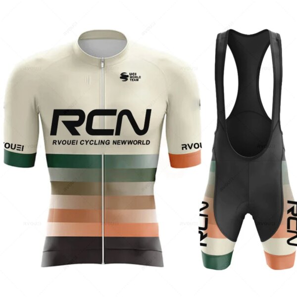 Conjunto de Jersey de Ciclismo del equipo Rcn para hombre, Ropa de Ciclismo de montaña de manga corta, uniforme de Ciclismo al aire libre, 2023