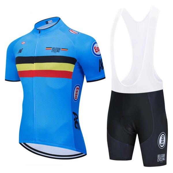 2023 ropa de Ciclismo Masculino equipo nacional de Bélgica Jersey Ciclismo Bib Sport Set Tenue Cyclisme Homme велоформа джерси mtb
