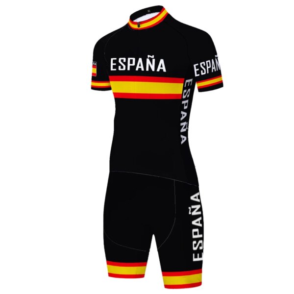 Mono de ciclismo para equipo de España, ropa de bicicleta de gel 20D, mono de bicicleta, traje de triatlón de LICRA, jersey de equipo, traje de cuerpo, 2023