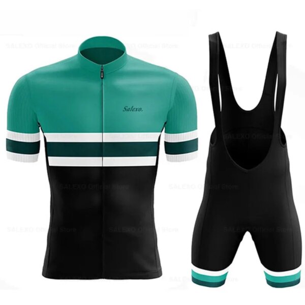 Conjunto de Jersey de Ciclismo para equipo de verano, Ropa de manga corta para bicicleta de montaña, uniforme, Maillot, Ropa de Ciclismo, traje para Hombre, 2023