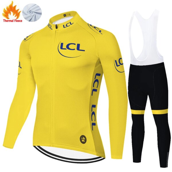 2023 de Francia invierno térmico polar Camiseta Ciclismo conjunto 자전거 져지 Tricota Hombre Ciclismo Masculino equipo de Ciclismo