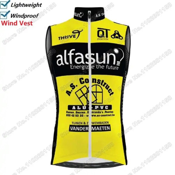 Alfasun-AS Construct-Chaleco cortavientos para equipo de ciclismo para hombre, camiseta de Ciclismo de Carretera a prueba de viento, cortavientos sin mangas para bicicleta, 2024