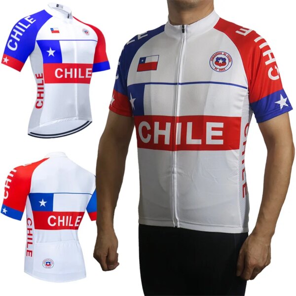 Chaqueta profesional para bicicleta de Chile, ropa de manga corta, camiseta de Motocross, suéter de ciclismo de montaña, ropa de verano, Top deportivo para gimnasio, 2024