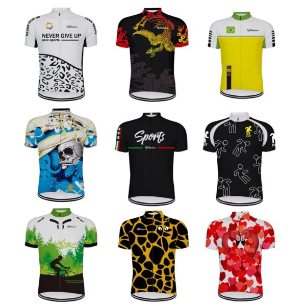 2024 camisetas de Ciclismo de verano para hombre, Ropa de manga corta, Ropa de Ciclismo, Ropa deportiva para bicicleta, Jersey de Ciclismo de manga corta