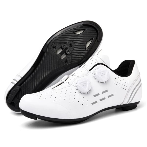 Zapatos de ciclismo para hombre, zapatillas antideslizantes para ciclismo de montaña, calzado de velocidad SPD, 2024