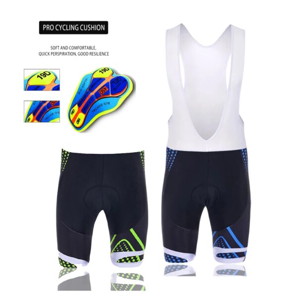 Pantalones cortos de ciclismo para hombre, pantalones cortos transpirables con almohadilla 19D para ciclismo de montaña o descenso, bretelle ciclismo homem, 2024