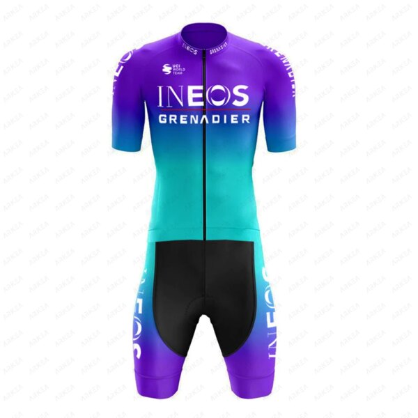 2024 INEOS bicicleta ropa ciclismo conjunto triatlón bretele ciclismo masculino skinsuit ciclismo tenue vtt homme 20D gel