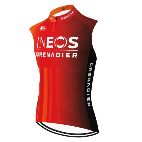 2024 INEOS GRENADIER No a prueba de viento sin mangas ciclismo jersey ropa de bicicleta wielerkleding heren ciclismo maillot cyclisme proteam