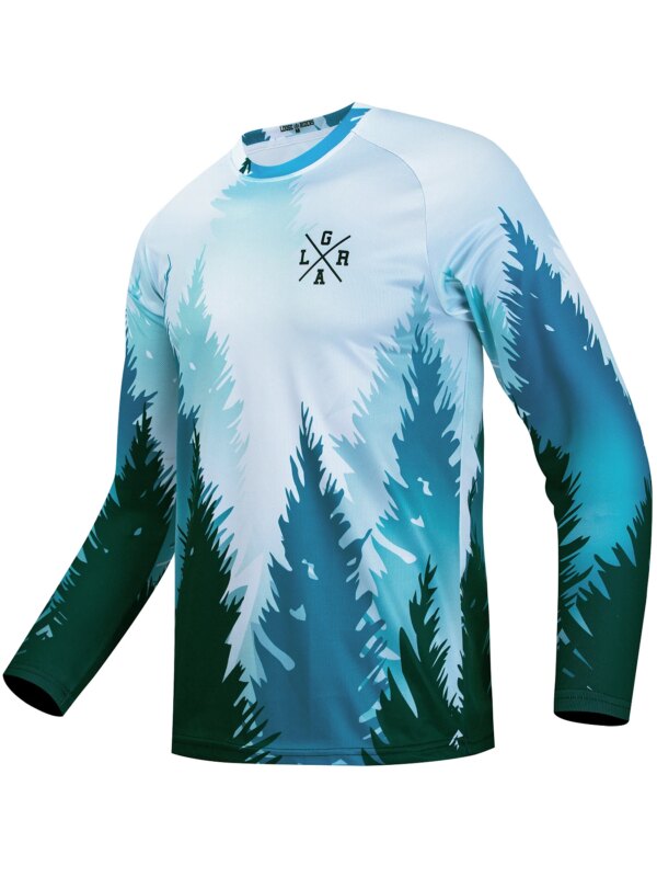 2024 de los hombres cuesta abajo ciclismo Jersey suelto jinete camiseta para bicicleta de montaña Cross Country DH motocicleta camiseta para descensos Enduro Mtb camisa