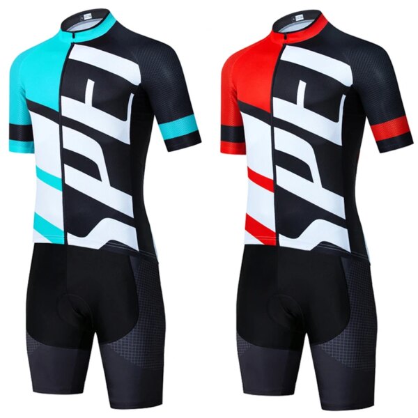 Camiseta de Ciclismo profesional para hombre y mujer, conjunto de Jersey y pantalones cortos con pechera de manga corta, Maillot de bicicleta de verano, novedad de 2024