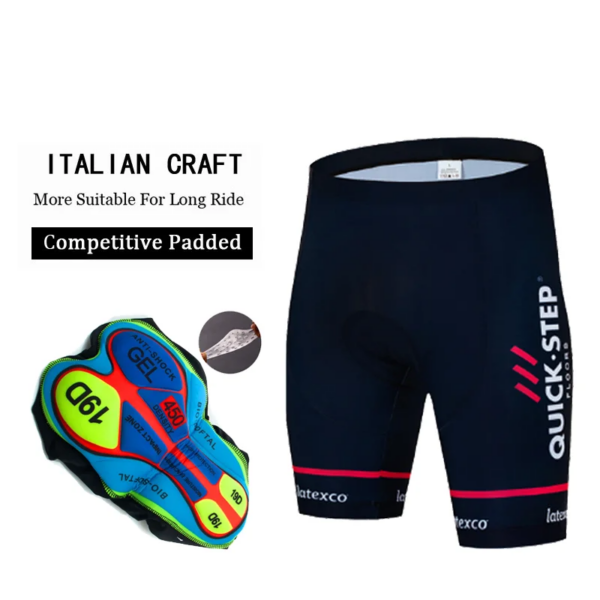 Pantalones cortos con tirantes para Ciclismo para equipo profesional, transpirables, con acolchado de Gel 19D, para bicicleta de montaña, 2024