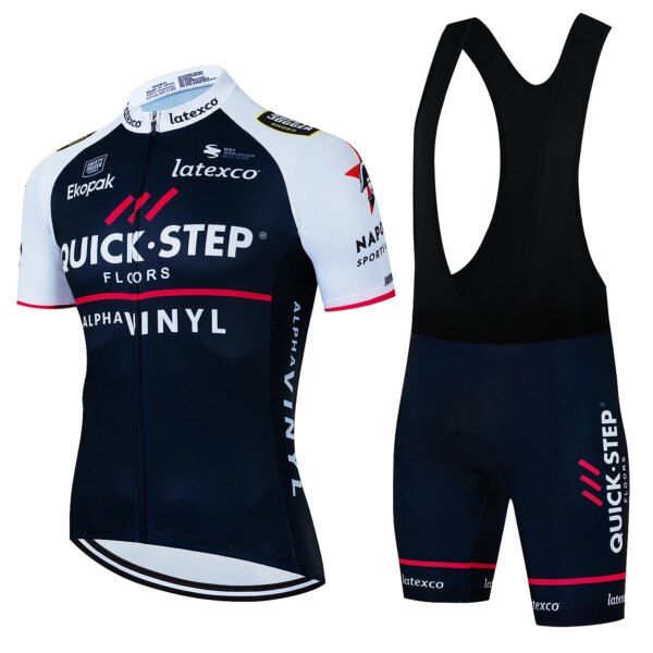 2024 QUICK STEP hombres Ciclismo Jersey conjunto MTB uniforme bicicleta Ciclismo Ropa verano transpirable bicicleta camisa Ropa Maillot Ciclismo