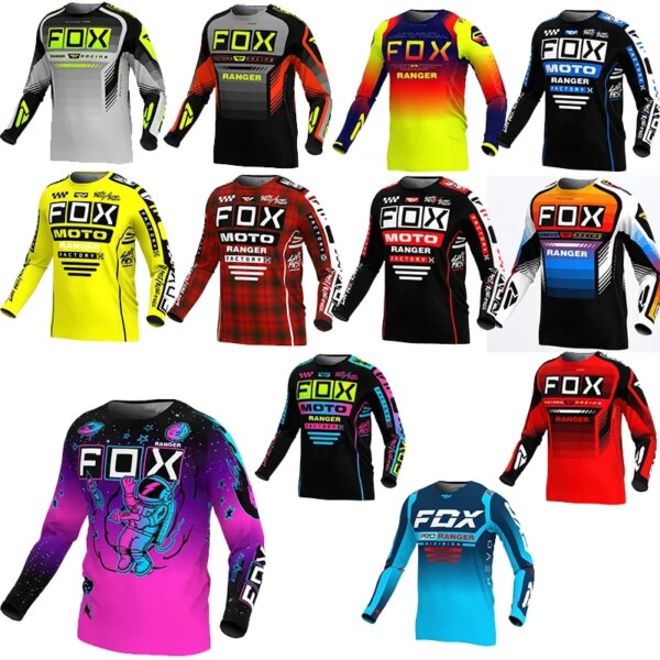 2024 Racing Jersey para descensos bicicleta de montaña motocicleta Ciclismo Crossmax camisa Ciclismo ropa para hombres MTB Jersey MX Ranger Fox DH