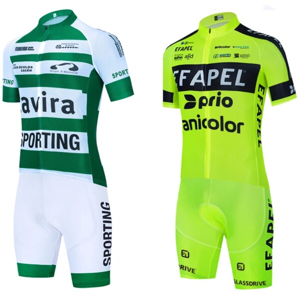 2024 conjunto especial de Ciclismo hombres mujeres EFAPEL bicicleta Jersey tavira Ciclismo Maillot pantalones cortos Ropa Ciclismo secado rápido Ropa de bicicleta