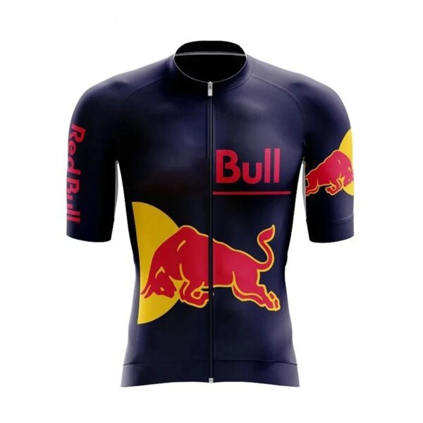 2024 Nuevo rojo bicicleta de vaca verano hombres mujeres ciclismo ropa de manga corta top cross-country ciclismo camisa unisex b-bulls