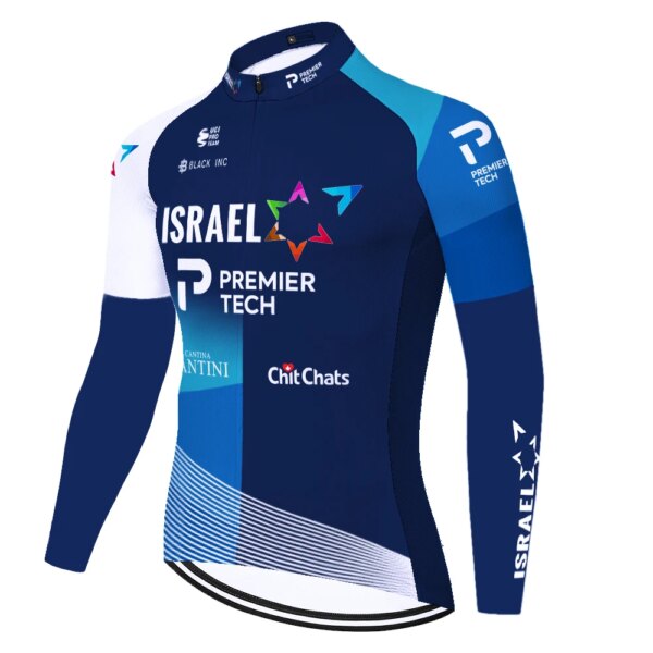 2024 proteam ISRAEL ciclismo jersey manga larga verano primavera bicicleta montaña transpirable maillot camiseta para bicicleta de montaña