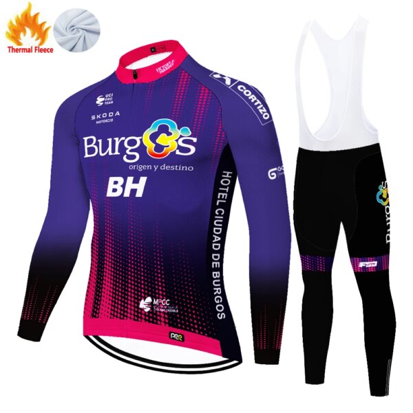 2024 equipo BH ciclismo jersey invierno térmico polar fietskleding heren 20D gel pantalones largos conjunto hombres equipación ciclismo hombre