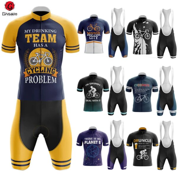 21 nuevo estilo 3 conjunto de Jersey de ciclismo traje de bicicleta bicicleta de verano manga hombres pantalones cortos ropa Por equipo bicicleta de hombre 20D almohadilla de Gel duradera